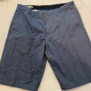Volcom Blue Flat Front Shorts Casual Style